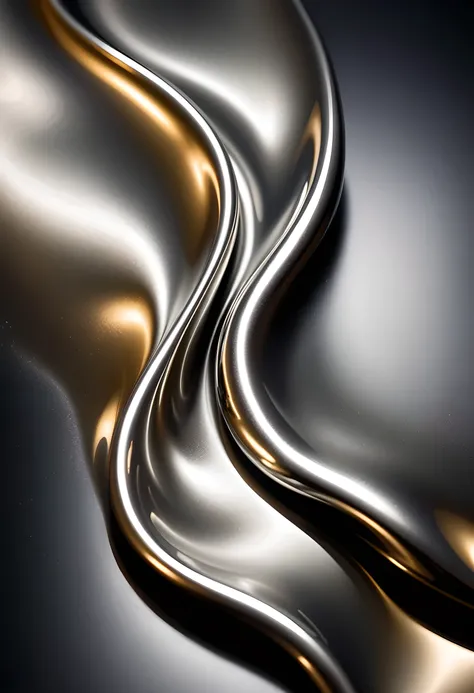 Silvery-white liquid metal, true metallic luster, liquid metal, flowing liquid metal, elemental, focused, ((simple dark background, studio lighting))