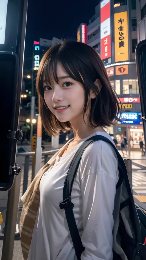 anime風の女性キャラクターのカラフルなプロフィール写真. anime「My Favorite Child」has characteristics that are clearly different from. The setting is a futuristic city lit up by neon lights. The environment is stimulating and adventurous. The camera settings are、A digital camera wit...