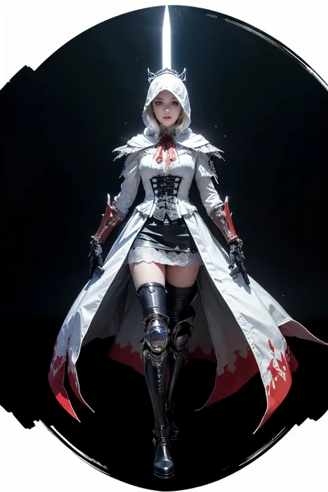 mpts
Copy
(((masutepiece, of the highest quality, super detailed))), a knight, white background, plain background, Bloodborne inspired, Bloodborne, occult aesthetic, occult, Complex mechanical cyborg girl, Skeleton body, red and white clothing detailed and...