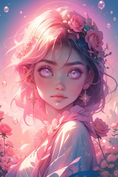 (This is a beautiful, intricate, (romatic) fantasy image that emphasizes beauty and grace.) Generate a blind curvy woman with soft natural freckles. Her face is important and should be (perfectly formed) with (beautiful puffy lips) and (perfect features). ...