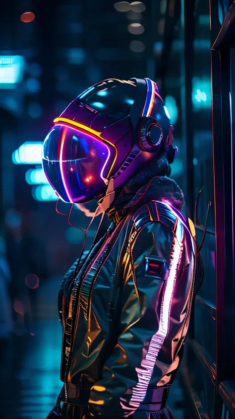 (good structure),high dynamic range,ultra high definition,8k,1 girl,blurred background,cyberpunk protective clothing,cyberpunk p...