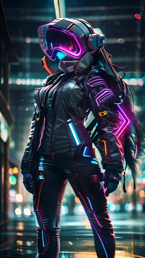 (good structure),high dynamic range,ultra high definition,8k,1 girl,blurred background,cyberpunk protective clothing,cyberpunk p...