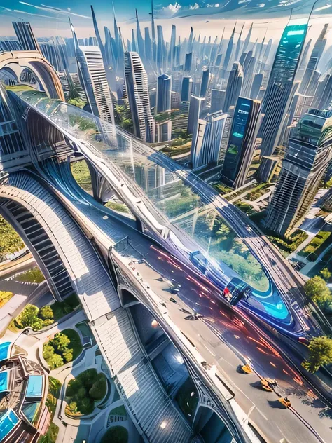 (best quality,4k,8K,High resolution,masterpiece:1.2),Extremely detailed,(Practical,photoPractical,photo-Practical:1.37),Futuristic floating city,future technology,A city on a giant high-tech flat platform,airship,Floating in the air,futuristic city,small a...