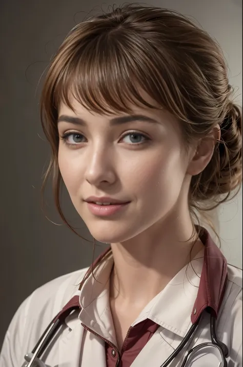 (louise bourgoin), masterpiece, best quality, extremely detailed, hyperrealistic, photorealistic, a half body shot of a beautifu...