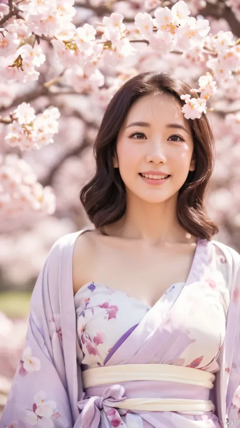 NSFW, ((Top Quality)), ((8K)), ((Masterpiece: 1.3)), (Perfect Appearance), (Photorealism: 1.2), 

(A park with cherry blossoms in full bloom), (woman looking up at the trees overhead), Japanese woman, (38 years old), married woman, ((Realistic skin texture...