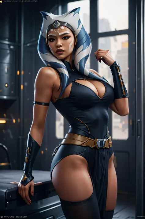 ahsoka tano in a qi pao chineese desss  with a big breast, cutesexyrobutts, symmetra from overwatch, samira from league of legends, extremely detailed artgerm, senna from league of legends, inspired by rossdraws, wlop and rossdraws, in style of artgerm, as...