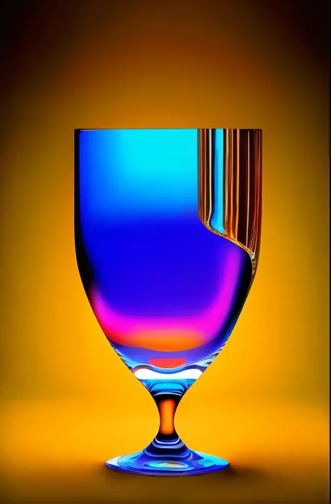 surreal glass shape, liquid glass, chromatic aberration, broken prism, refraction, light caustics, detailed illustration