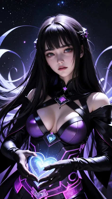 (highest quality,High resolution:1.2),(dark,Threatening:1.1),(Bad luckな:1.1), In the vortex of space,
Heart of a Goth Maiden, Very dark shade.
Her Eyes, Like dazzling fur in a starless haze,
A symphony of despair in their eyes.
Her Mogul Snaps, Mysterious ...