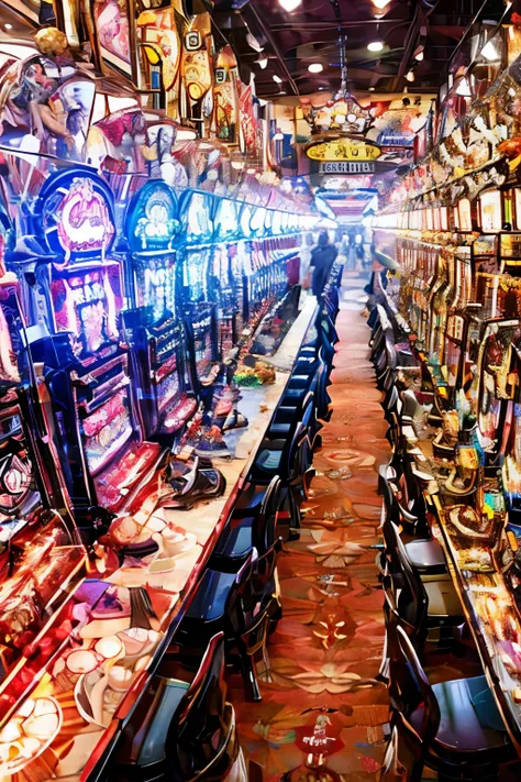 inside of a japanese pachinko palace