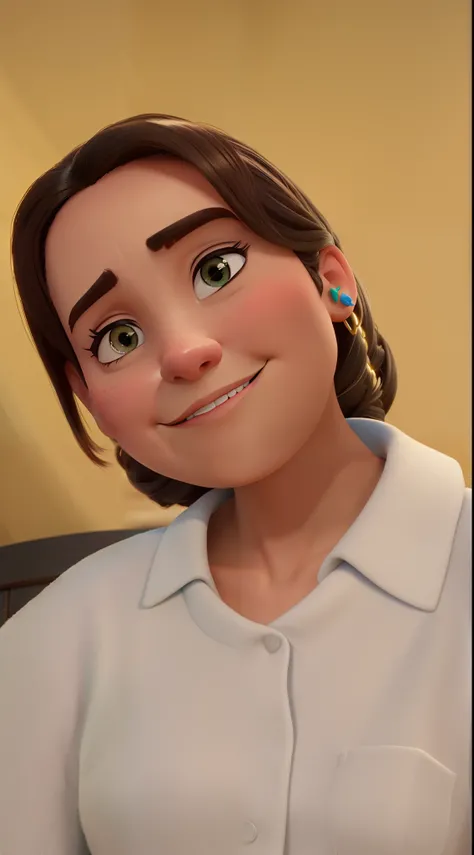 Uma mulher branca estilo Disney Pixar, alta qualidade, melhor qualidade 