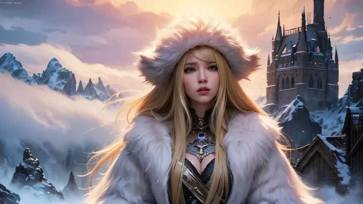 Wearing fluffy clothes、Young blond woman wearing fluffy hat, Fantasy Characters art, Excellent character art, Epic Fantasy Character Art, HD Fantasy Art, Epic and beautiful character art, Realistic fantasy artwork, Fantasy woman, Epic Fantasy Art Style HD,...