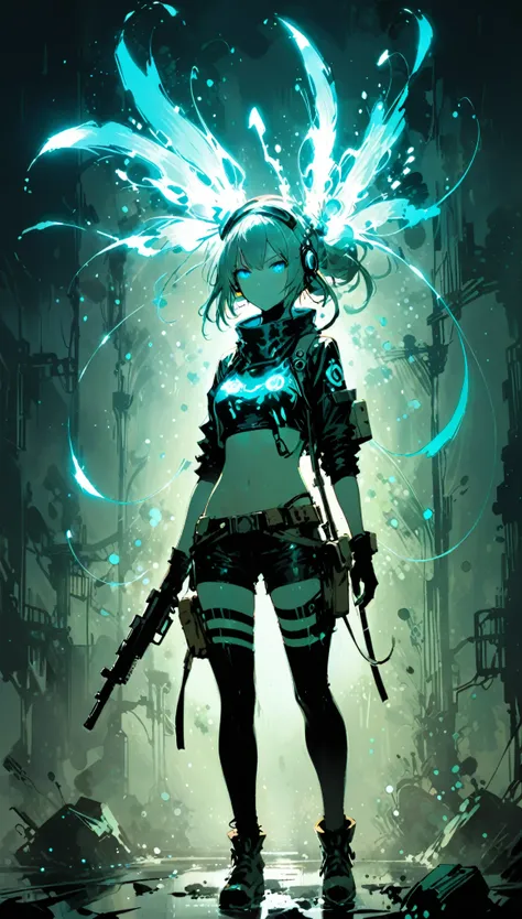 (in style of Ashley Wood:1.2),
Chemiluminescence,1girl,