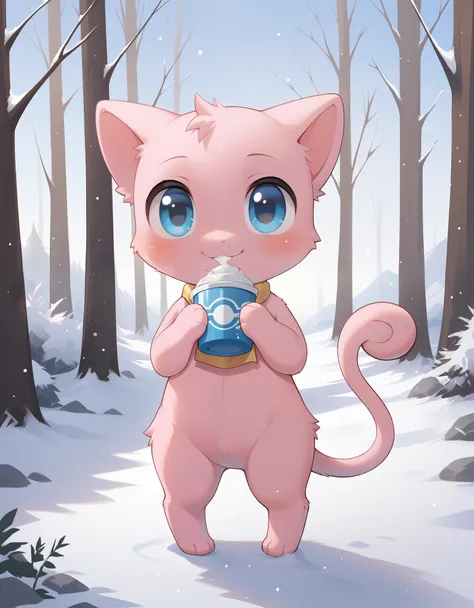 score_9, score_8_up, score_7_up, mew pokemon, cute, smile, forest,, best quality, hi res, masterpiece, absurd res, highly detail...