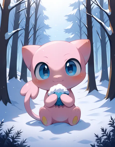 score_9, score_8_up, score_7_up, mew pokemon, cute, smile, forest,, best quality, hi res, masterpiece, absurd res, highly detail...