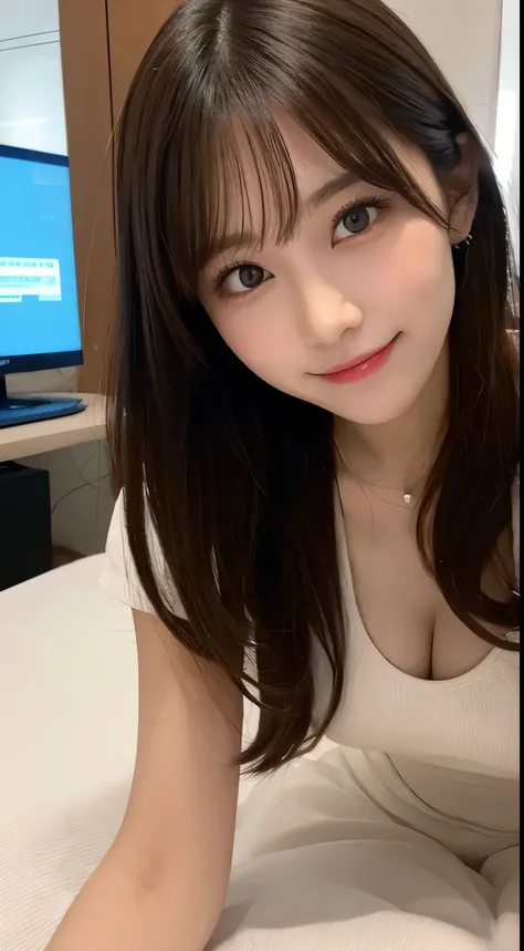 Tabletop, highest quality, shape, Very detailed, finely, High resolution, 8k wallpaper, 完璧なダイナミックな構shape, Beautiful and exquisite,ランダムなcute髪,,Natural color lip, Bold sexy pose,smile、20-year-old girl、cute、Looking into the camera,Always blur the background,P...