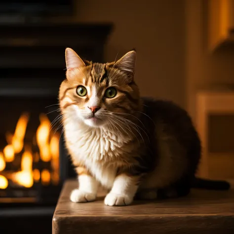 cat, 4k, 8k, hyperrealistic, realistic, High-resolution, unreal engine 5, rtx, 16k, taken on a sony camera, Cinematic, dramatic lighting