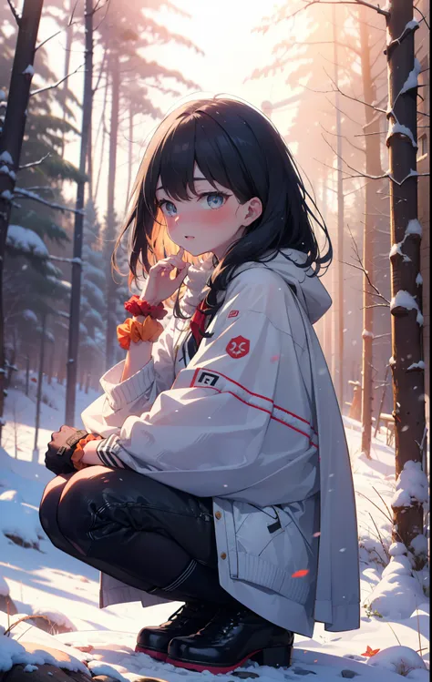 6 flowers, rikka takarada, Black Hair, blue eyes, Long Hair, orange Scrunchie, Scrunchie, wrist Scrunchie,smile,blush,White Breath,
Open your mouth,snow,Ground bonfire, Outdoor, boots, snowing, From the side, wood, suitcase, Cape, Blurred, Increase your me...