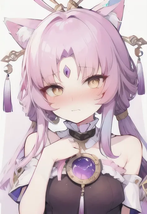 Cute, Fu Xuan,blushing cat ears