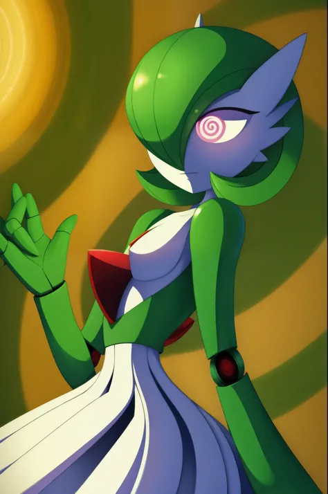Gardevoir, empty eyes, spiral eyes, enchanted, entranced, hypnotized, robot joints