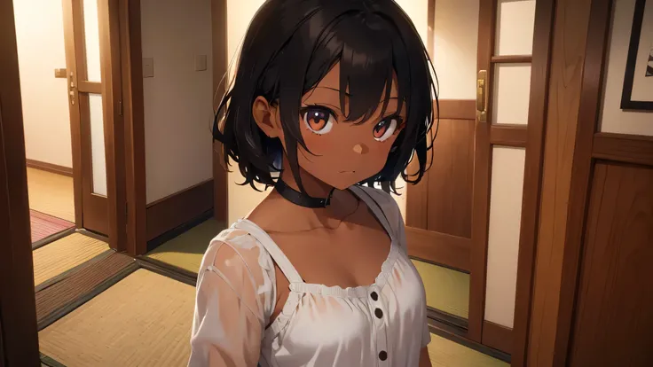 best god quality, Ultra-detailed, perfect Anatomy, High resolution, Best lighting by professional AI,
It is night time. I see a single tomboy wearing a sundress standing in the doorway of a Japanese home, her arm is stretched out to open the door and gree...