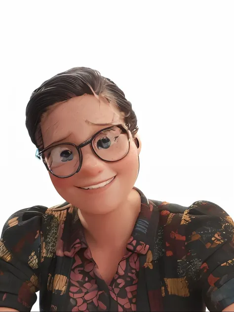 Filme inspirado na Disney-Pixar. A cena deve ser no estilo de arte digital da pixar , focusing on character expressions, An office as a background with textured details that come from Pixar animation. The main character is a woman. she is black,magra e bon...