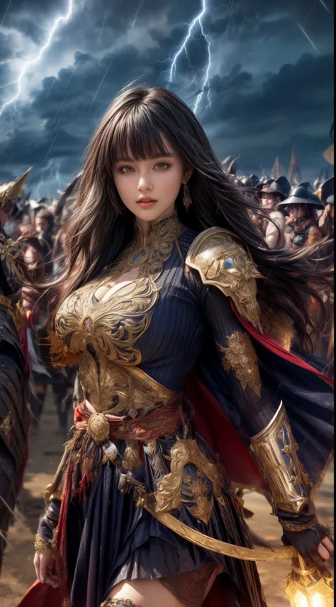 Cowboy Shot、Very beautiful woman、Slender women、(Detailed face)、Realistic Skin、((Demon Knight)), (Black Armor)、((((Black armor with very fine and intricate decoration))))、((Delicate photo)),(Girl Astepeace RAW Photo Details:1.25), (highest quality:1.6), (超A...