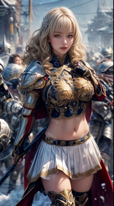 very beautiful woman、slender women、(detailed face)、realistic skin、((holy knight)), ((pearl white armor))、((((black armor with ve...