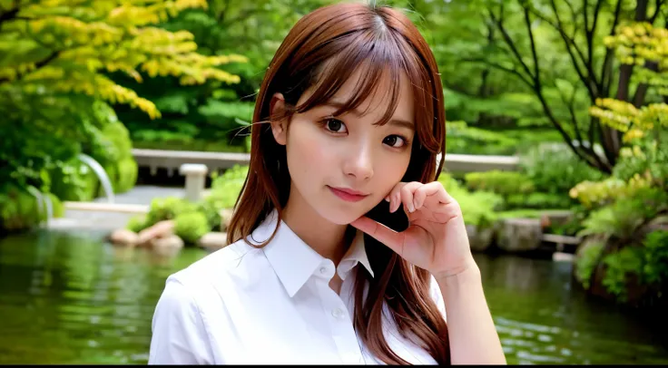 best quality, photorealistic, 8k, high res, 1girl, woman, (skindentation), (professional lighting), ((close buttoned office shirt)), (portrait:0.6), gorgeous, (long hair:1.7), (1girl eyes looking at viewer:1), ((looking at viewer:1.6)), (1girl looking at t...