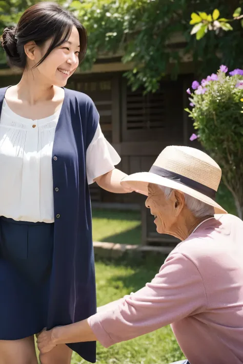 long ago、Grandfather and grandmother、smile