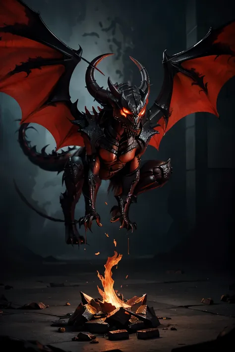 Abyssal black flame dragon