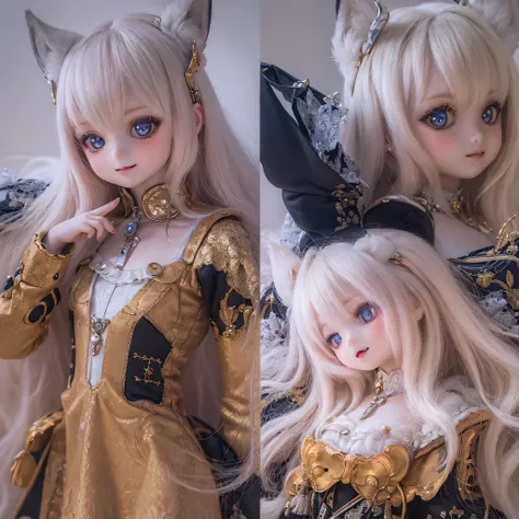 (highest quality, High resolution, Realistic:1.37),Very detailed, Beautiful details,Beautiful lip detail,Very detailed目と顔,Long eyelashes,One Girl,Portraiture,Sharp focus,Vibrant colors,Soft lighting,Fenrir Girls,Fantasy elements,Snow Scene,ice magic,Flowin...
