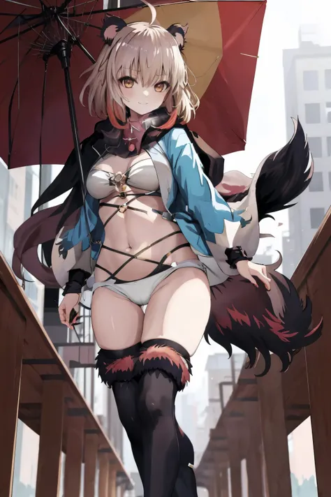 masterpiece, best quality,extremely detailed CG unity 8k wallpaper,
1girl,okita souji (fate),
 smile,shy,walking,middle_breasts,navel,thighs,happy,gold_eyes,apart_thighs,apart_knees,rise_knee,covered_pussy,dangerousbeast,(dangerousbeast:1.5),perfect_hands,...