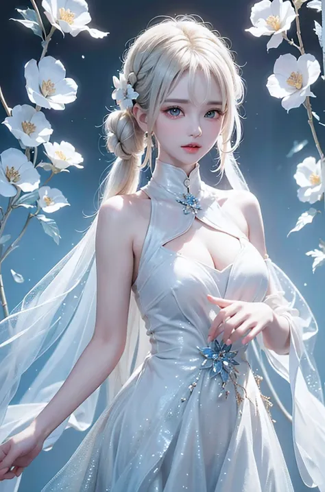 ((From the waist up))((masterpiece:1.5、8k、Portraiture、Photorealistic and very detailed CG、Very detailed、Particle Effects、Dynamic Effects、Written boundary depth、Cinematic Light、Lens flare、Ray Tracing、Tabletop、Realistic:1.4、超A high resolution:1.2、Realistic、R...