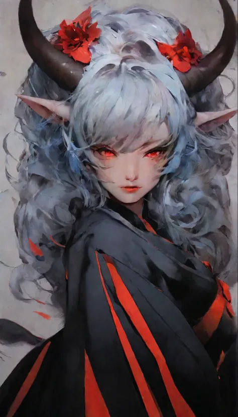 (masterpiece), (best quality: 1.4), (imperfect anatomy: 1.4), high quality, expressive eyes, full body, three-headed beast, detailed cebesas, horrible faces, terrifying faces, detailed ((goat headhead of minotaurzombie head)), (dense, black hair all over t...