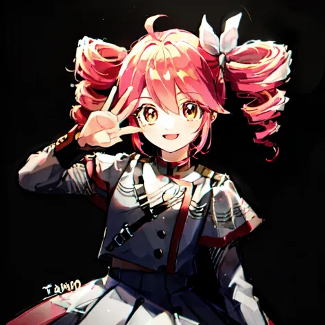 cute, 1girl, high quality, ((masterpiece)), idol pose, teto, kasane teto, twin drill hair, smiling for public, in a stage,  nigh...