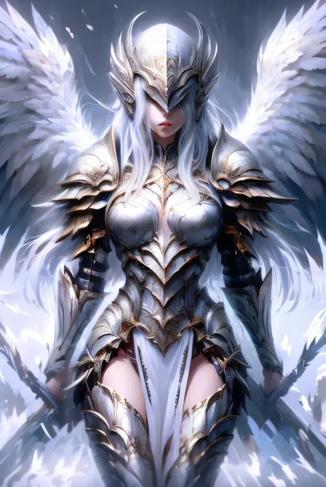 1 Girl,sit,White streamer,Saint,Martial God,blue