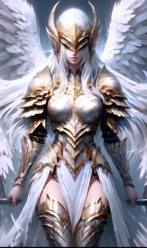 1 Girl,sit,White streamer,Saint,Martial God
