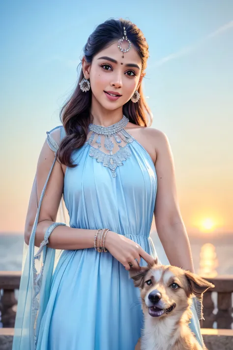 (Instagram model )(best quality,4k,8k,highres,masterpiece:1.2),ultra-detailed,(realistic,photorealistic,photo-realistic:1.37),(drone view),portraits,(Indian fair skin, flawless complexion, radiant skin),detailed eyes with long eyelashes,beautiful detailed ...