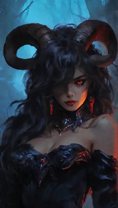 (masterpiece), (best quality: 1.4), (imperfect anatomy: 1.4), high quality, expressive eyes, full body, three-headed beast, detailed cebesas, horrible faces, terrifying faces, detailed ((goat headhead of minotaurzombie head)), (dense, black hair all over t...
