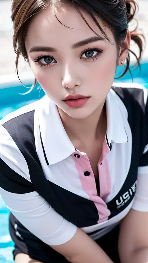 (Realism), (Highest resolution), ((Hyper absurd details of realistic perfectly round brown_eyes:1.3 in hyper absurd quality and resolution)), (light pale complexion), ((Ultra-realistic sharp eyes, clear absurd quality, not blurry)), ((finely detailed pupil...