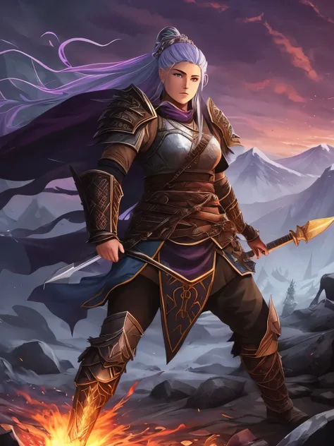 Create a hero character for my tabletop rpg campaign based on this information: Brynhild, the Relentless Warrior, of Race: Mountain Dwarf and Class: Barbarian (Rage Path).