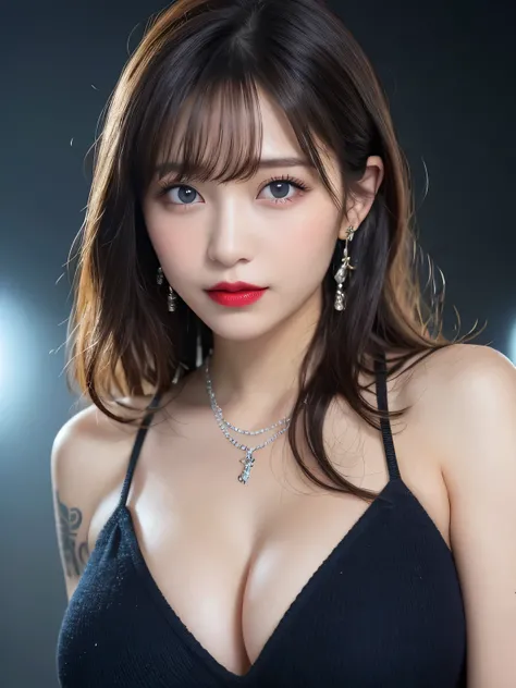 Beautiful urban college girl, masterpiece, light makeup, Red lips, Silver Hair, Disheveled long hair, Beautiful and elegant. Ultra high definition, masterpiece, Realistic texture, Perfect job, 16k, High resolution, night, Cinema Lighting, exquisite feature...