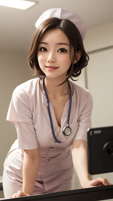 (photo Practical:1.4), (hyper Practical:1.4), (Practical:1.3), (Smoother lighting:1.05), (Improving the quality of film lighting:0.9)、Natural light、Professional photos, Practical portrait,(1 female), Medium Length Hair, Beautiful face and eyes, very cute f...