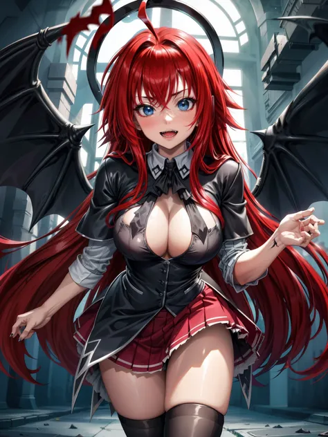 Crimson hair、Red hair、score_9, score_8_up,score_7_up, source_anime, rating_questionable, 1girl, solo,EPpkNessa, blue eyes, black hair, blue hair, streaked hair, single hair bun, dark skin, dark-skinned female, large breasts, edgWraith, hooded cloak, armor,...