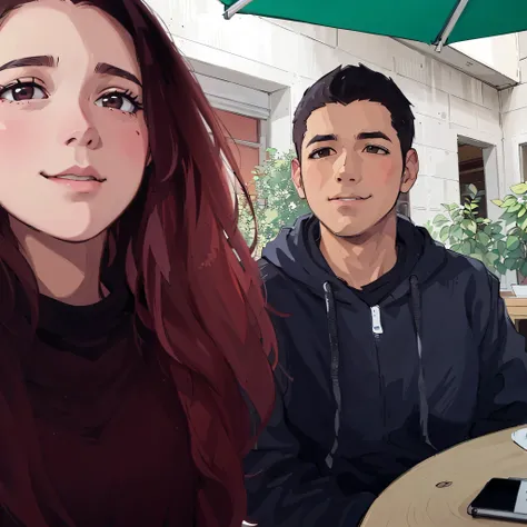 Make an anime version of me and my friend 