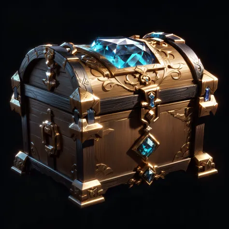 Treasure Chest,破烂的Treasure Chest,(破旧的Treasure Chest:1),一个中世纪Treasure Chest,Dirt stains cov, Game assets, Game Icon, Loot boxes, object concept art, Stylized game art, Role Playing Game Items, Realistic icons,Metallic luster,Diablo concept art,Stylized 3D,...