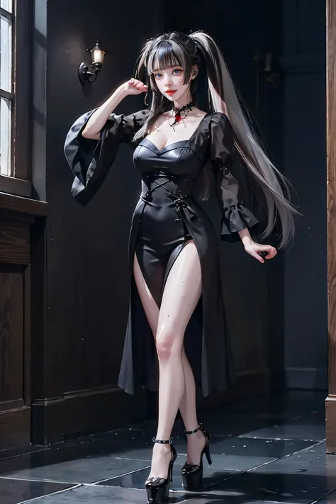 Hard Dark Gothic Makeup、Deep Night Sky、Horror、Black dark eyeshadow、cry、sad、Good skin radiance、Dark Gothicメイク、Dark smile、palace、The beauty of fragrance、24-years-old、Expression of intense sexual pleasure、Embarrassed look、Dark Gothic、Obscene language、highest ...