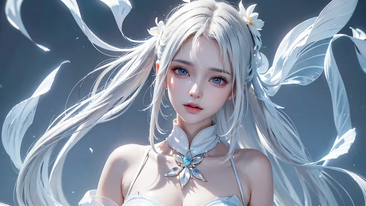 ((Bust up picture))((masterpiece:1.5、8k、Portraiture、Photorealistic and very detailed CG、Very detailed、Particle Effects、Dynamic Effects、Written boundary depth、Cinematic Light、Lens flare、Ray Tracing、Tabletop、Realistic:1.4、超A high resolution:1.2、Realistic、Rea...