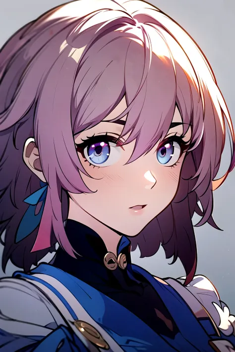 ((best quality)), ((masterpiece)), (detailed), perfect face. asian girl. pink hair. blue eyes.