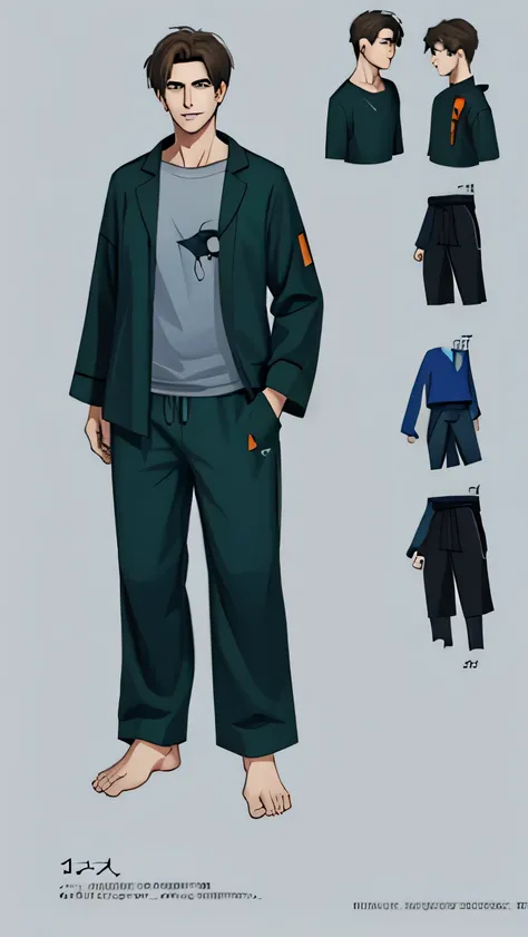 pyjama trousers, character design, concept art, game art, game character,